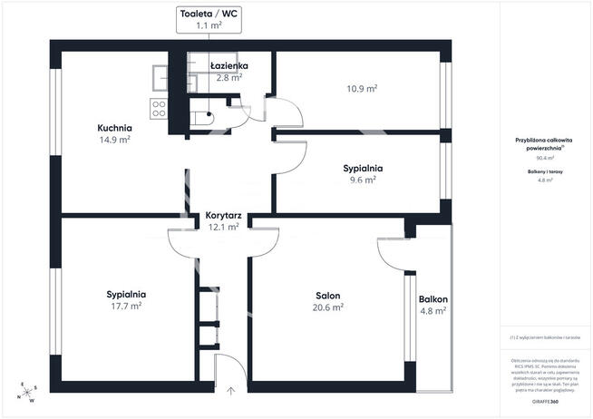4 pokoje |90,4 m²| Smoleń k.Choszczna |319 000 zł|