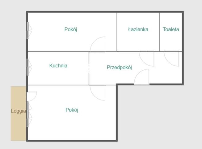 dwa niezależne pokoje, loggia, dostępne od zaraz