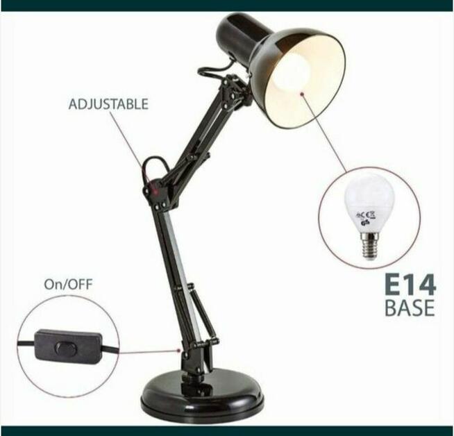 Lampa kreślarska stołowa biurkowa żarówka gratis
