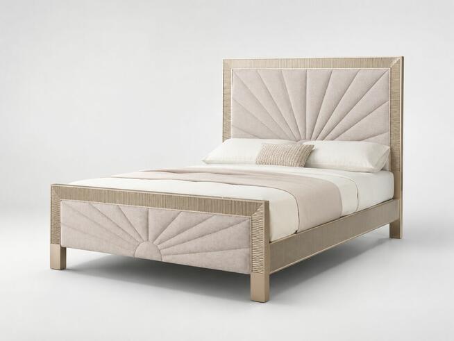 Zestaw sypialniany glamour łóżko 160x200 + 2 szafki FV VAT