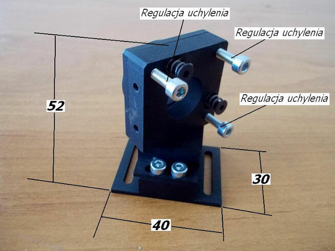 Uchwyt mocowanie drugiego lustra lasera CO2