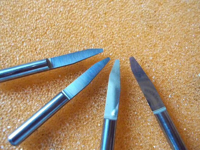 10szt. Frez grawerski węglik 3,175mm 20st x1,0