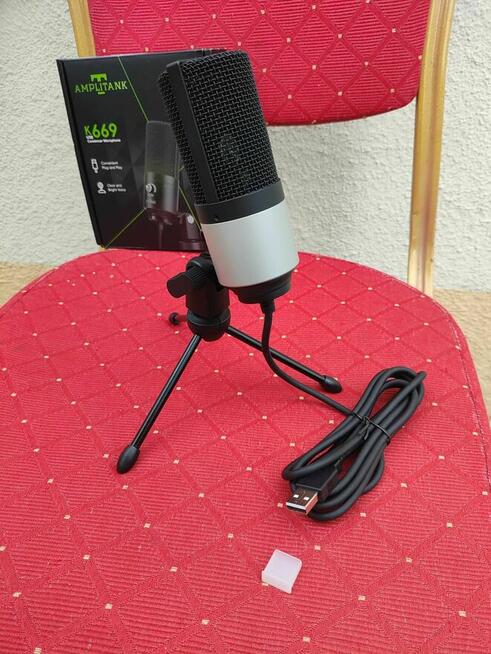 Mikrofon Pojemnościowy USB do Komputera PC Laptopa Mac PS4