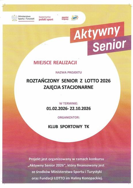 Zajęcia taneczne dla Seniorów +55