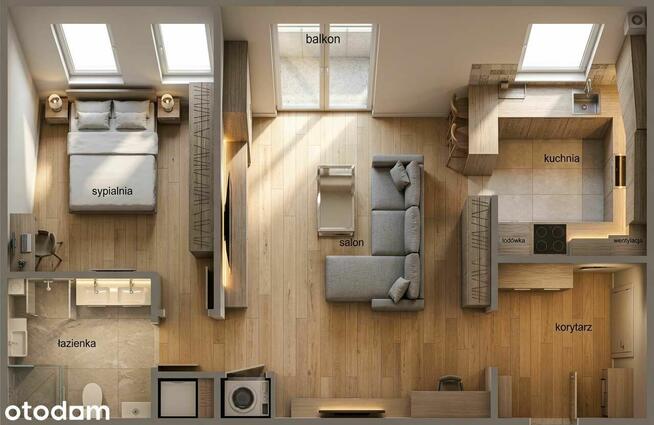 Słoneczne, ciepłe mieszkanie 50 m2, parking, balkon, piwnica