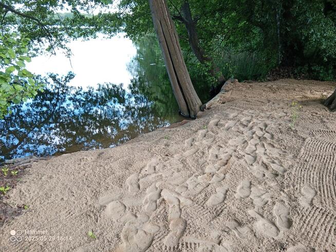 Działka z WZ, linią brzegową jeziora i winnicą
