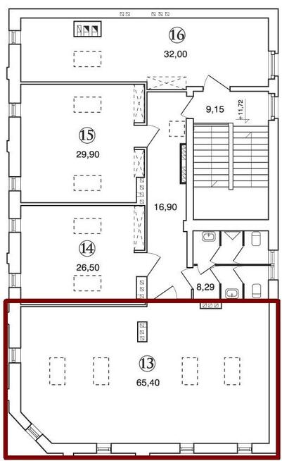 Lokal biurowy (poddasze) – Łódź, Piotrkowska 146