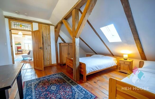 Zdory, dom z bala na działce 6471 m2, basen, sauna