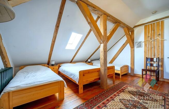 Zdory, dom z bala na działce 6471 m2, basen, sauna