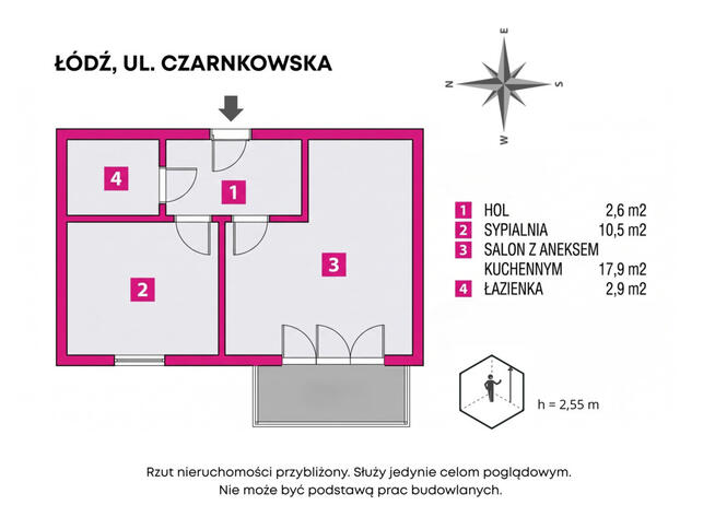 Wynajmę ładne mieszkanie obok Manufaktury
