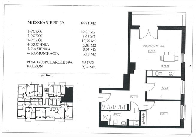 Mieszkanie 3 pokojowe nad Niegocinem 39 | Wilkasy