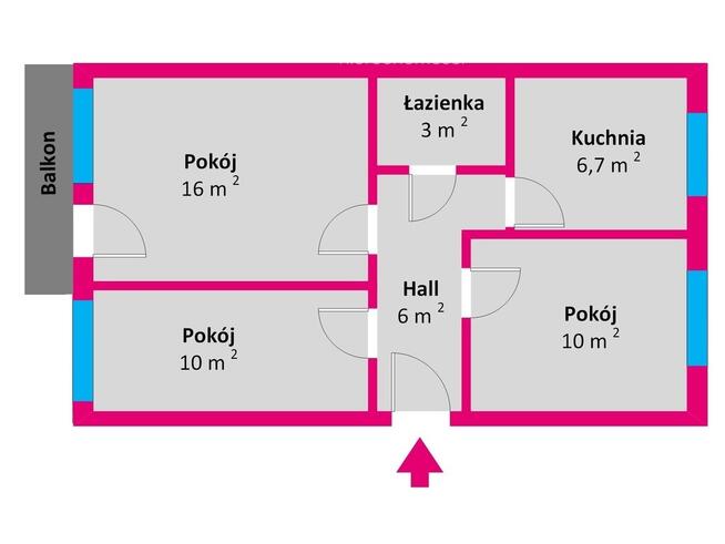 3 pokojowe rozkładowe mieszkanie na osiedlu Kmity