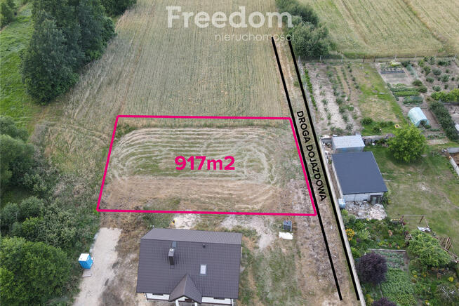 Działka budowlana 917 m² na sprzedaż