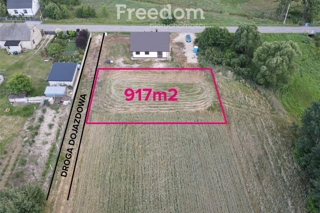 Działka budowlana 917 m² na sprzedaż
