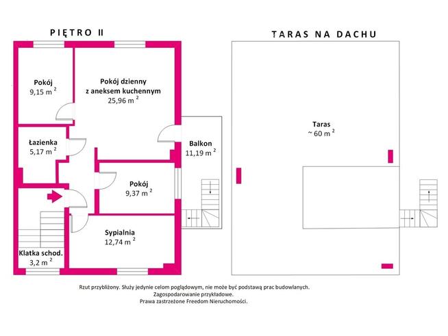 Cudowne mieszkanie z tarasem na dachu! 4 pokoje
