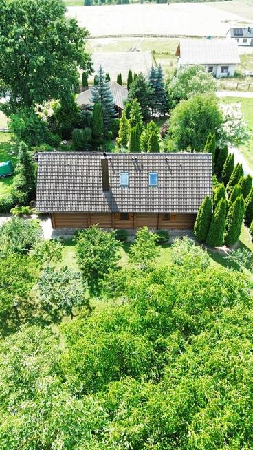 Dom z bali | ogród zimowy 47 m² | duża działka