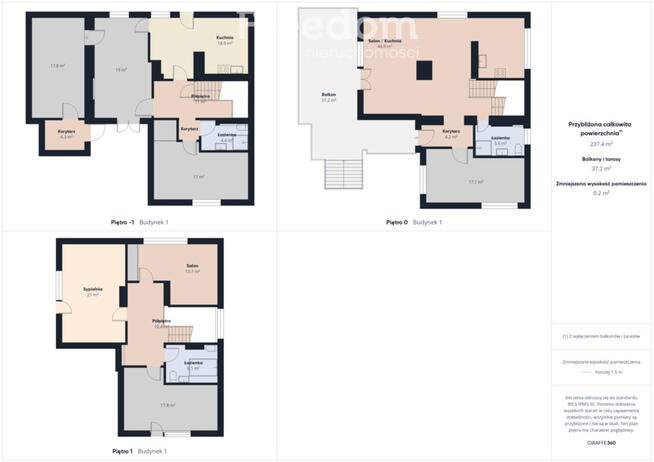 Dom 237 m² | 3 poziomy | zagospodarowany ogród