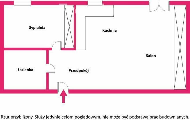 2 pokoje 41,69 m² Nowe wykończenie