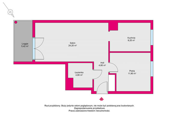 Na sprzedaż – 2-pokojowe mieszkanie o pow 54,60 m2