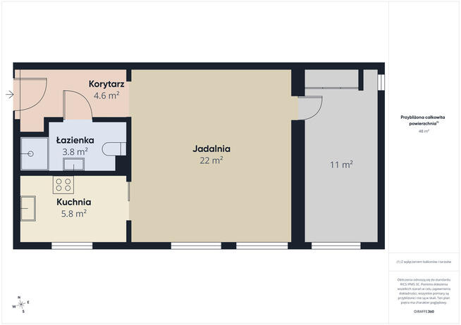 Mieszkanie 48 m² | parter | 2 pokoje | Tułowice |