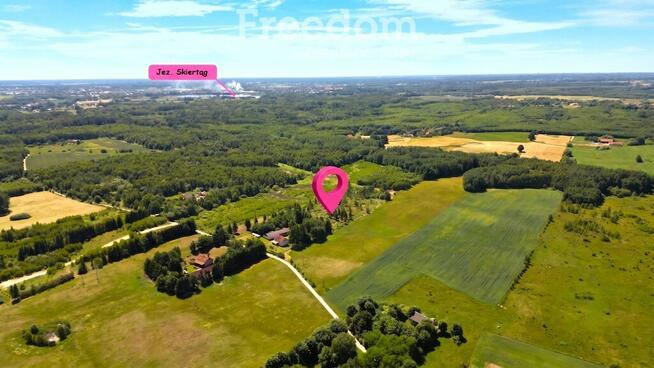 Malownicza działka 750m od jez Narie Warmia Mazury