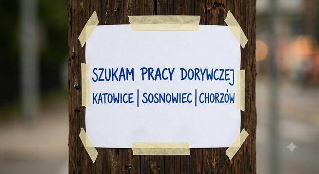 SZUKAM PRACY DORYWCZEJ / TYMCZASOWEJ – OD ZARAZ