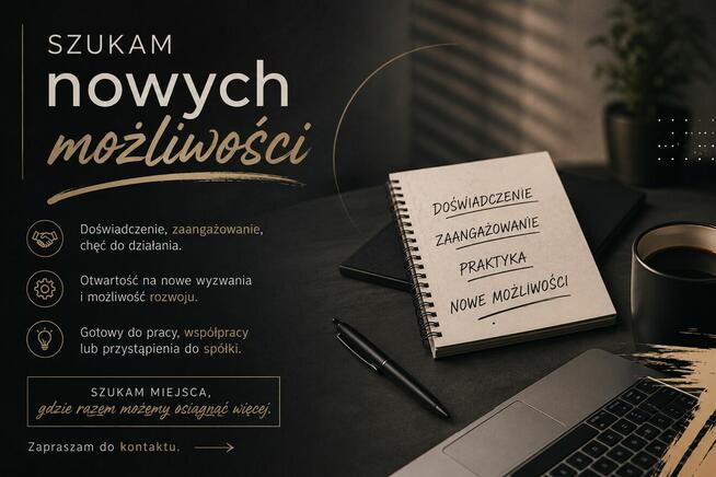 Doświadczony pracownik poszukuje stałej pracy lub możliwości