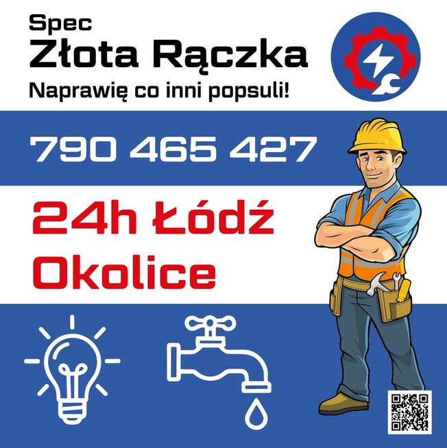 Spec złota rączka -24h Łódz i okolice-elektryka, hydraulika