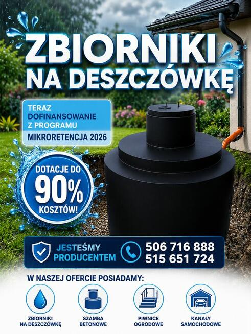 Zbiornik, Zbiorniki na deszczówkę