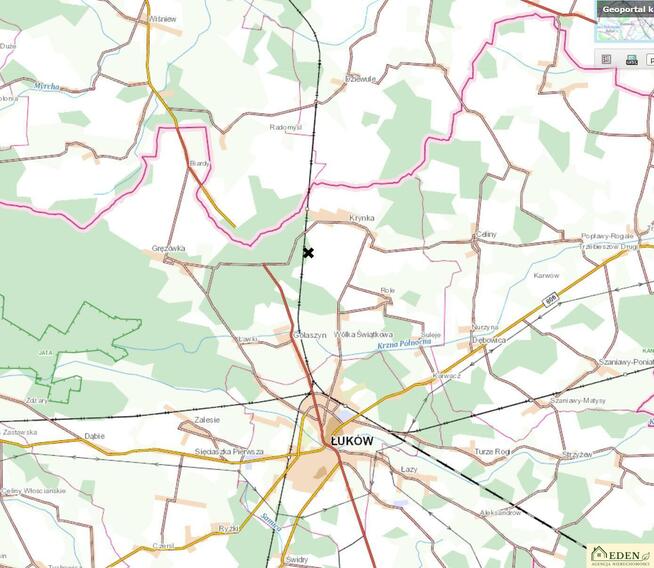 Działka budowlana Krynka gm. Łuków