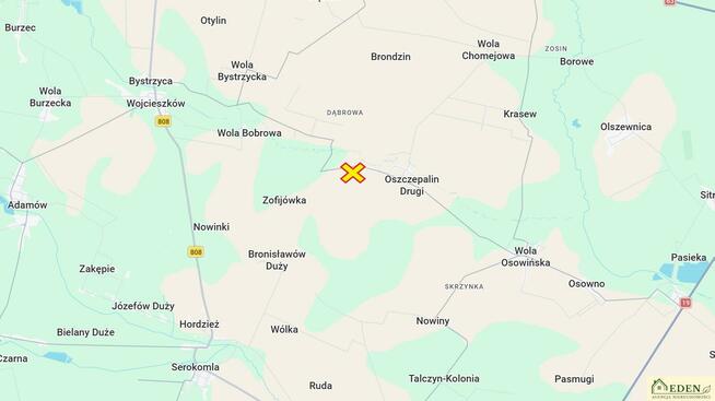 Działka budowlana Oszczepalin Pierwszy gm. Wojcieszków
