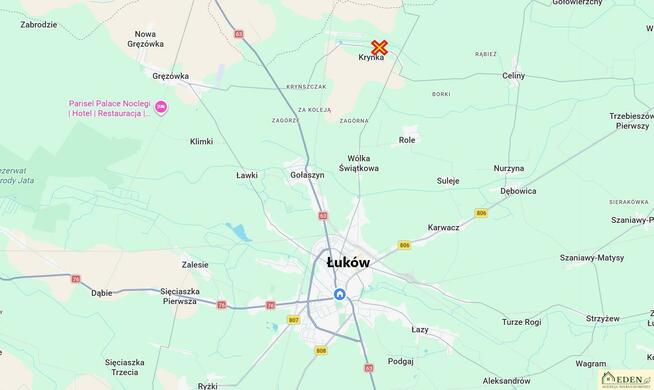 Działka budowlana Krynka gm. Łuków
