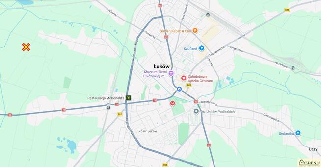 Działka budowlana Zalesie gm. Łuków