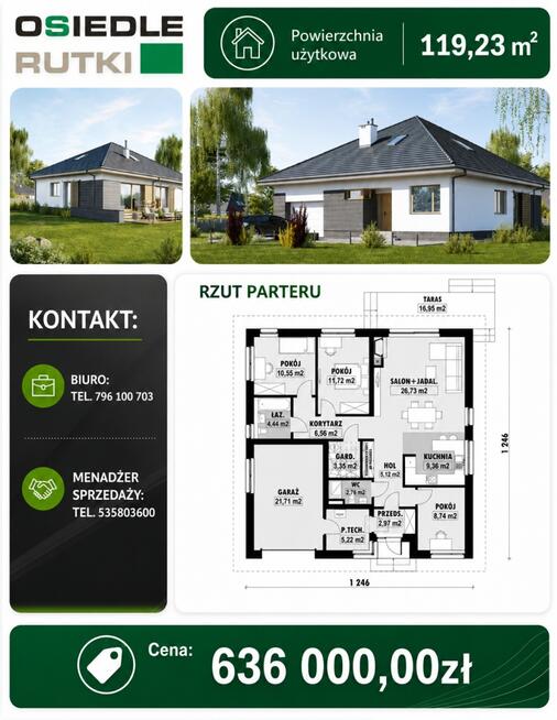 Domy od 52 do 152m2 - różny przedział cenowy
