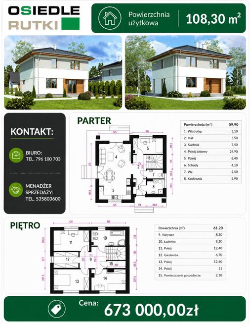 Domy od 52 do 152m2 - różny przedział cenowy