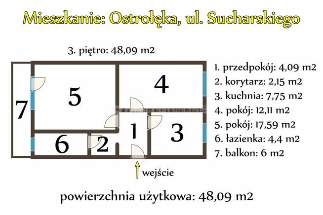 Mieszkanie - Ostrołęka, ul. Sucharskiego