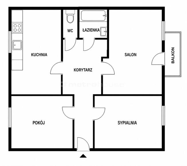 3 pokoje 48 m² Osiedle Wolność Bełchatów