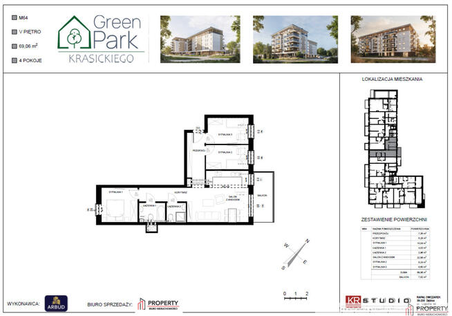 GREEN PARK, mieszkania 30-90m2, Krasickiego,Dębica