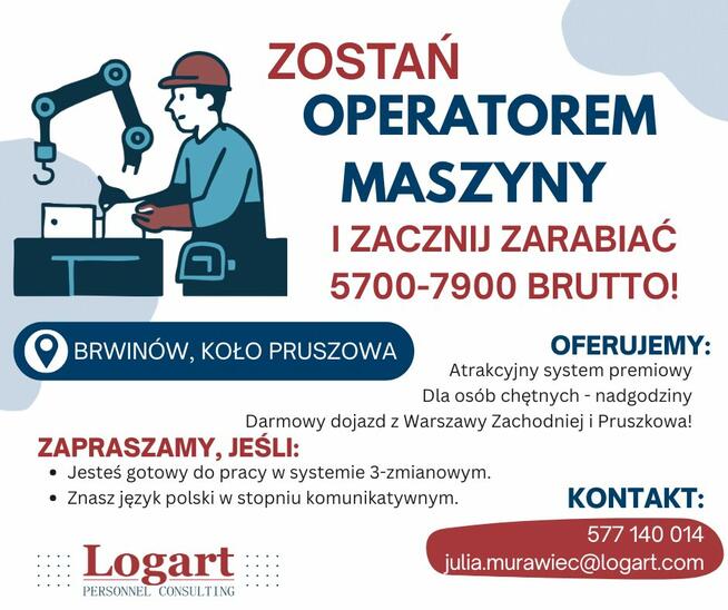 Praca na produkcji (k/m)