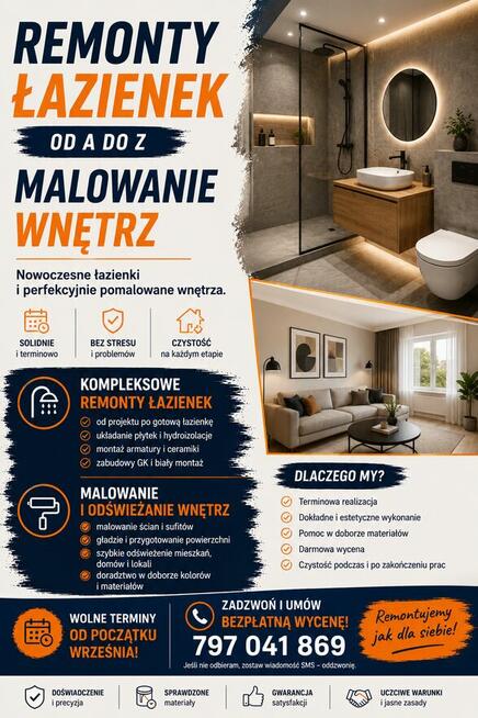 Malowanie i odświeżanie wnętrz| łazienki od A do Z
