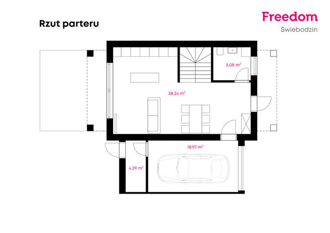 Nowoczesny dom w bliźniaku | Duża działka 644m2