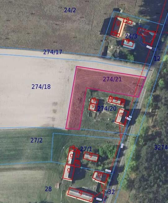 Działka rolna 1502 m² – Jeziora Wielkie