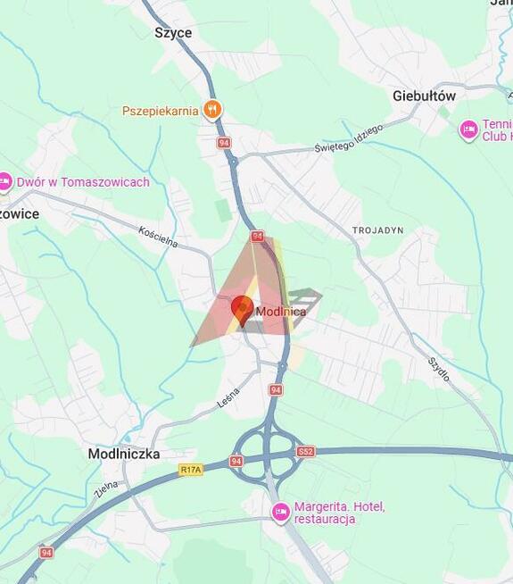 Działka budowlana Modlnica gm. Wielka Wieś, Modlnica