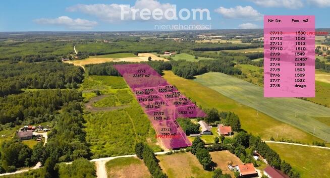 Malownicza działka 750m od jez Narie Warmia Mazury