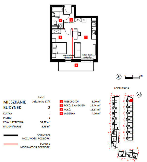 Piękne mieszkanie 2 pokojowe z balkonem/Krzyki, Klecina
