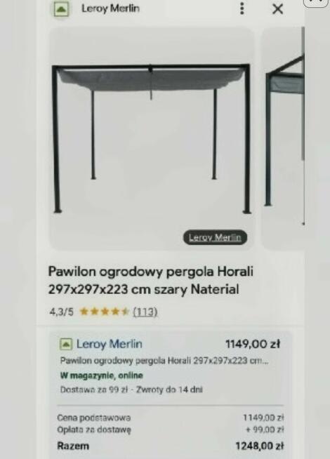Pergola ogrodowa