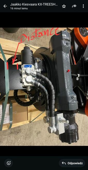 Hydrauliczna Głowica do koparki wycina drzewa krzaki zarośla