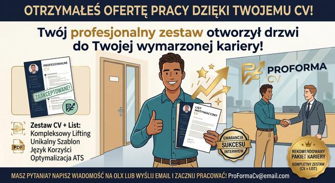 Napiszę profesjonalne CV / List motywacyjny / Poprawię CV