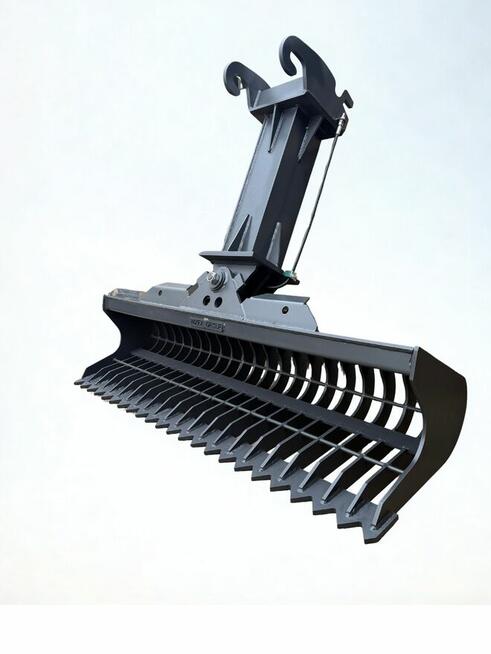 Hydrauliczna łyżka skarpowa ażurowa grabie 190 cm z przedłuż