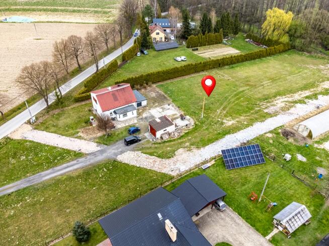 Działka 1037 m2 Jarząbkowice gm. Pawłowice - media, udział w drodze